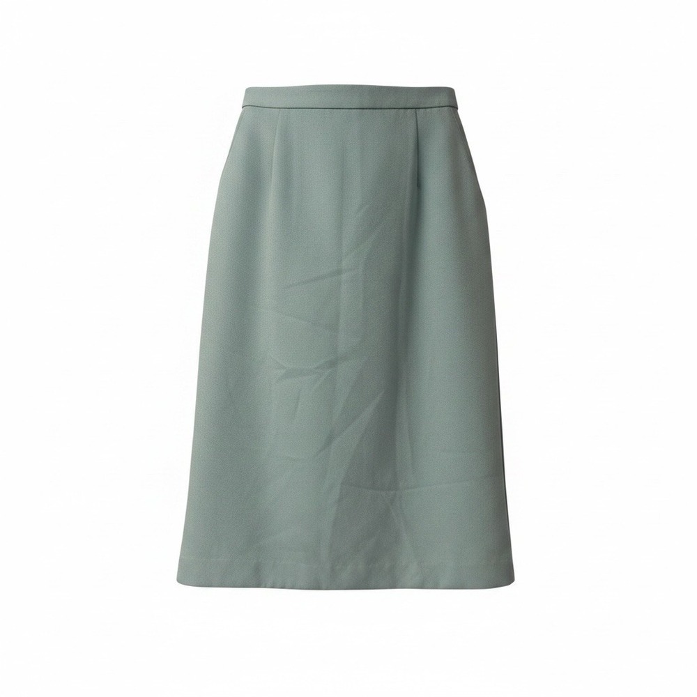 Vintage Koret Pencil Midi Skirt Womens 8 Mint Green Wool Crepe Lined Pockets NWT